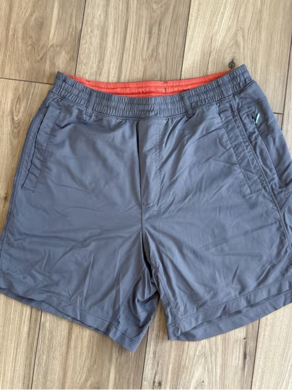 Birddogs Men's Swim Trunks - Gray with Coral Lining